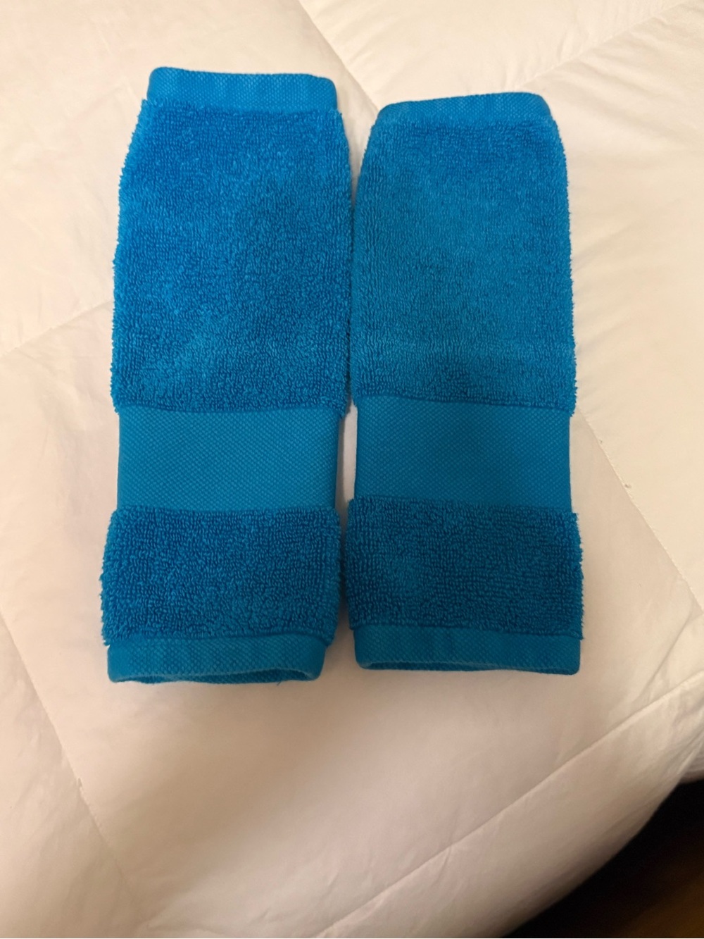 Ralph Lauren hand towels, turquoise color